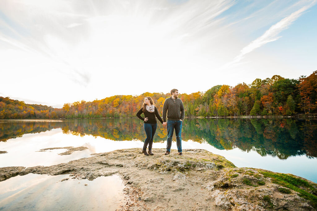 Green Lakes State Park Engagement Session, Fayetteville, NY | Alison &amp; Jake 