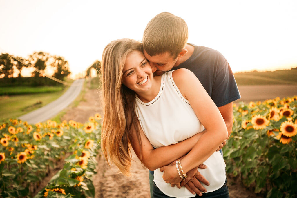 Sunflower Couple's Session, Clyde, New York | Kelly &amp; Jesse 